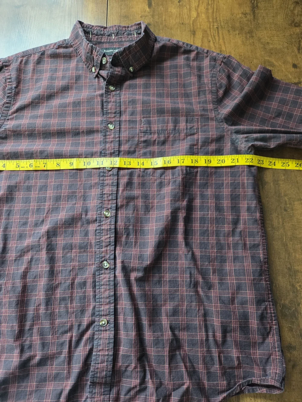 Banana Republic Mens Regular Fit Untucked Button Up Shirt 100% Cotton Size Large